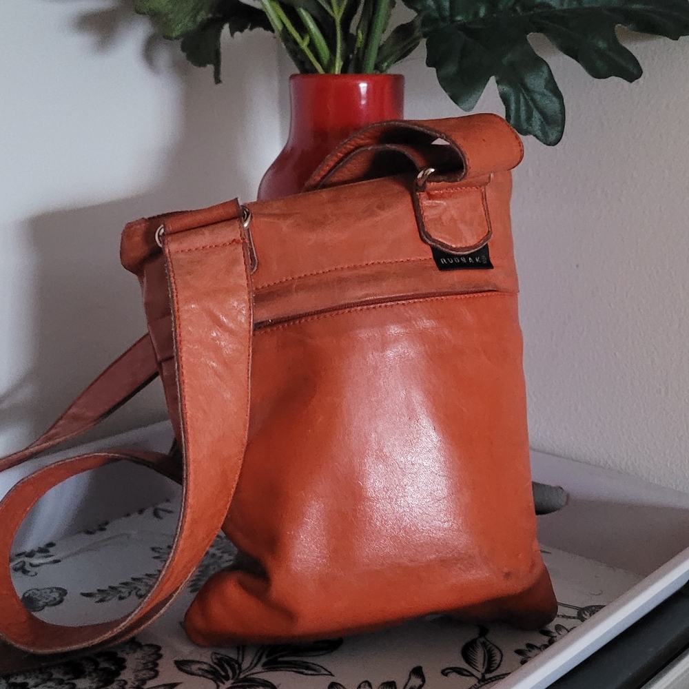 Scavi Pink Leather Pouch rudsak